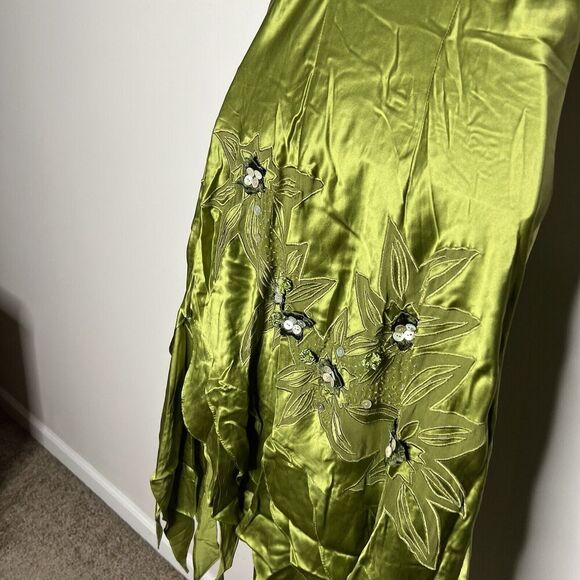 Vintage Sue Wong Nocturne Silk Dress Womens Size 2 Fairy 90s Y2K Asymmetric Hem - Picture 11 of 17